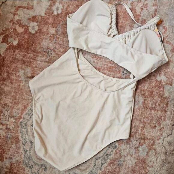 Aerie Light Cream One-Piece Swimsuit - Picture 3 of 4